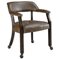 Leemtorig Large Dining Chairs With Casters And Arms, Rolling Dining Chairs With Wheels, Game Poker Table Chairs, Boss Caption'S