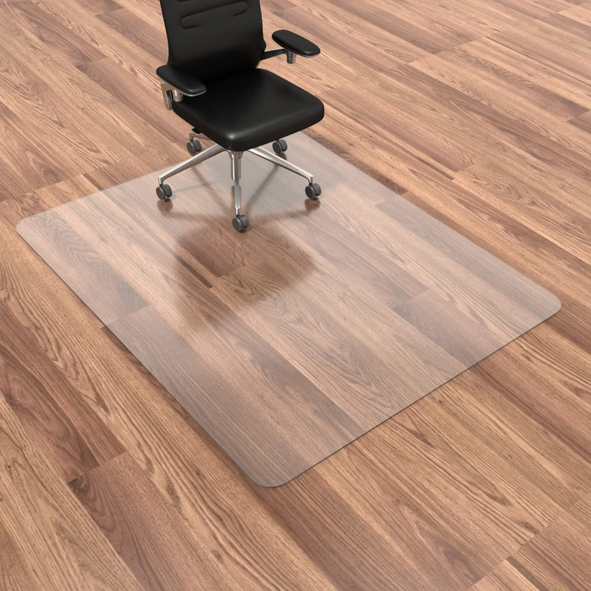 Homek Chair Mat For Hardwood Floor, 53   X 45    Office Chair Mat, Floor Mat For Office Chair, Clear Desk Chair Floor Mat For Co