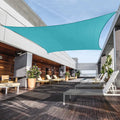 Awnpro 3' X 7' Shade Sails 180Gsm Rectangular Shade Sails Sun Rays Blocking Patio Garden Outdoor Facilities Turquoise