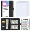 Sooez 100 Envelopes Money Saving Challenge, Savings Challenges Book With Envelopes, Flexible Saving $5050, 2600, 300, Savings Bi
