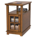 Hifyobro End Table With Hidden Charging Station, Storage End Table, Side Table With Usb Ports And Outlets, Wooden Nightstand For Living Room/Bedroom/Office