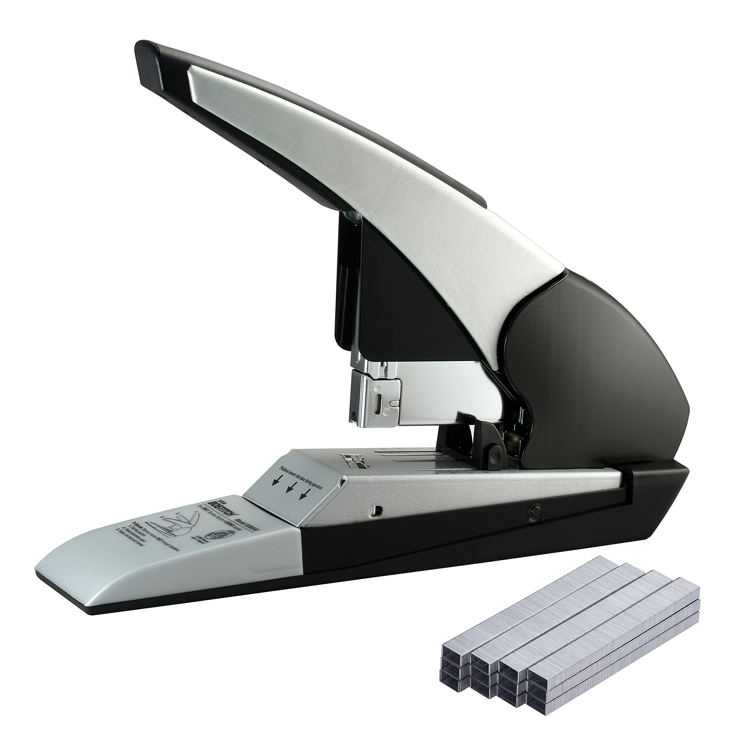 Bostitch Office Auto 180 Xtreme Duty Automatic Stapler, 2-180 Sheets, Silver/Black (B380Hd)