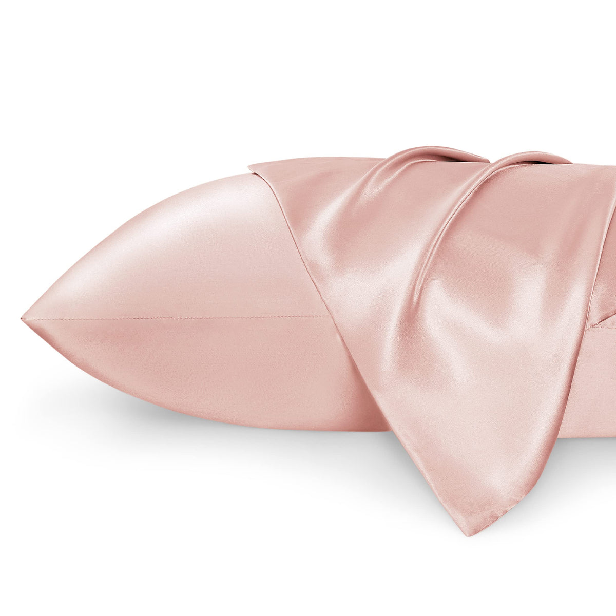 Bedsure Satin Pillowcases Standard Set Of 2 - Coral Silk Pillow Cases For Hair And Skin 20X26 Inches, Satin Pillow Covers 2 Pack