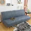 Stretch Sofa Slipcover Armless Futon Cover Printed Fitted Furniture Protector Elastic Polyester Spandex Washable Armless Sofa Co