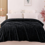 Exclusivo Mezcla King Size Soft Fleece Blanket, 90X104 Inches 3D Clouds Stylish Jacquard Velvet Blanket For Bed, Cozy Soft Light