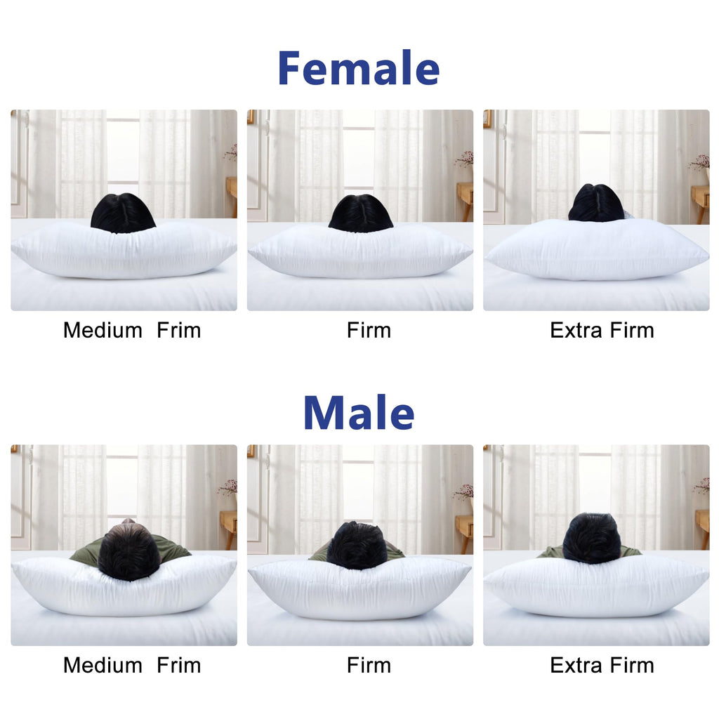 Shatex Extra Firm Pillow Queen Size 28 X 20 Inch, Bed Pillow With Adjustable Insert Provides Stronger Support - For Back, Stomac