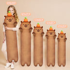 Mewaii Long Plush Capybara Body Pillow, Cute Capybara Stuffed Animals Soft Plushies, Squishy Big Cuddle Pillow Toys Gift For Gir
