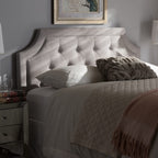 Baxton Studio Mars King Fabric Headboard, 78.35-inch W x 3.15-inch D x 47.83-inch H, Greyish Beige (134-7262-HIT)