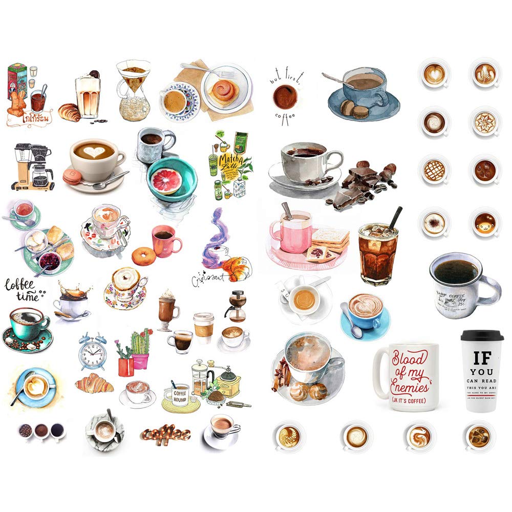 Seasonstorm Cafe Trivia Coffee Tools Precut Anti-Uv Waterproof Decoration Notebook Planner Stickers Scrapbooking Diary Sticky Pa
