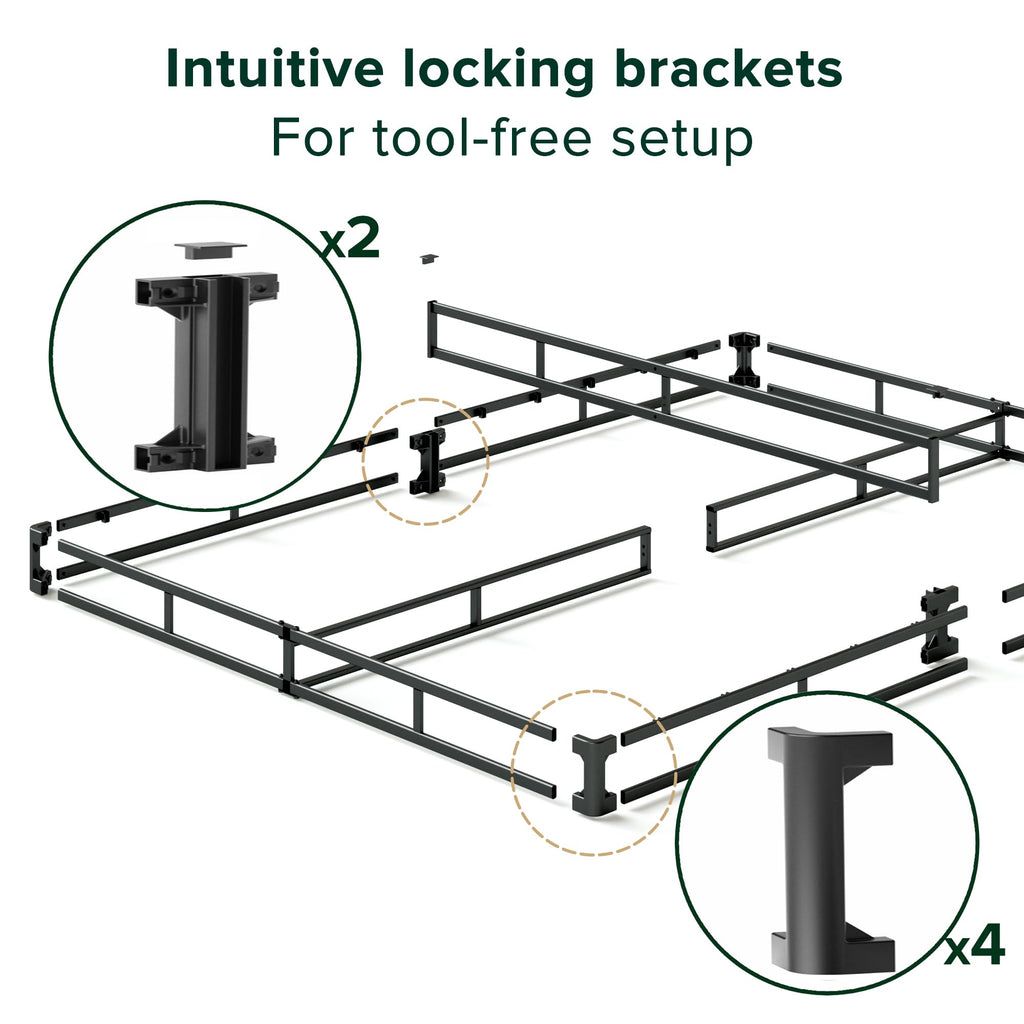 Zinus 5 Inch Wonderbox(Tm) Smart Box Spring, Quick Assembly Mattress Foundation, Durable Metal Frame, Full, Grey