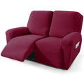 ZNSAYOTX Loveseat Recliner Covers Newest 4-Piece, Fashion Recliner Love Seat Slipcovers with Pockets Both Side, 2024 Soft Jacqua