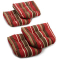 Blazing Needles Outdoor Spun Poly 19-Inch by 19-Inch by 5-Inch All Weather UV Resistant U-Shaped Cushions, Montserrat Sangria, S