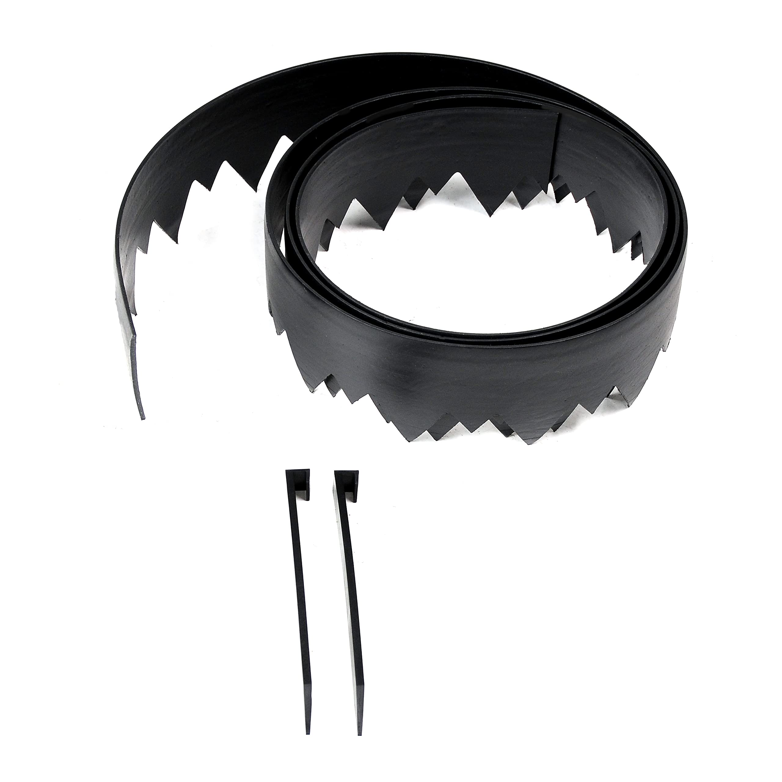 Easyflex Pound-In Landscape Edging With Bonus Anchoring Stakes, 4.5 In. Straight Top Plastic Garden Border, 20 Foot Kit, Black,