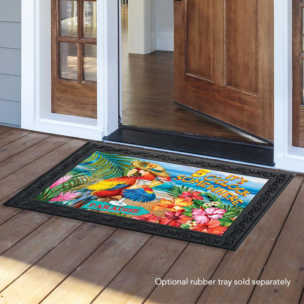 Briarwood Lane 5 O'Clock Paradise Summer Doormat Drinks Nautical Indoor Outdoor 30' X 18'