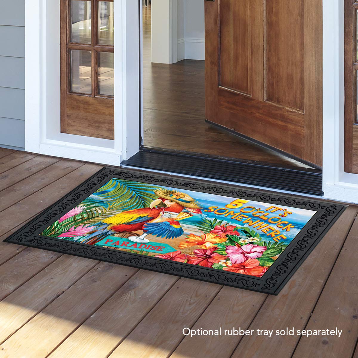 Briarwood Lane 5 O'Clock Paradise Summer Doormat Drinks Nautical Indoor Outdoor 30' X 18'
