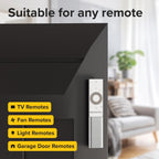 Magnetic Remote Control Holder - 5 Pcs Black Set For Tv, Fan, And Air Conditioner Remotes - Wall Mount With Self-Adhesive Back F
