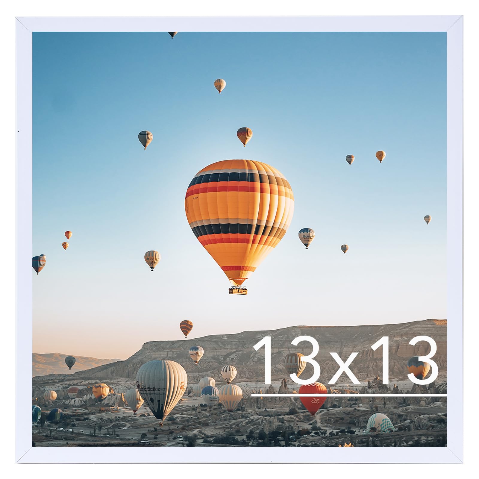 JCJMY 13x13 Picture Frame White for Wall Hanging, Wall Mounting Horizontally or Vertically, 13 x 13 Square Wall Gallery Poster P