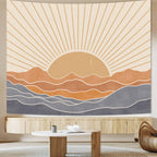 Apdidl Extra Large Boho Tapestry Wall Hanging for Bedroom Aesthetic 71''x90'', Bohemian Vintage 70s Rainbow Sun Tapestries for L