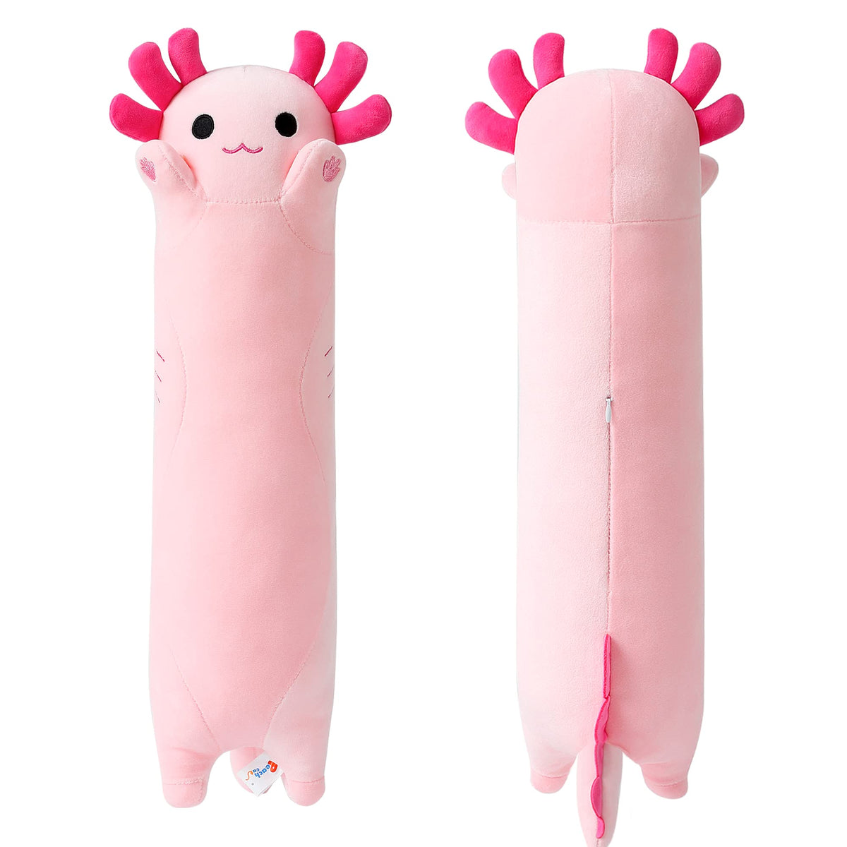 Peach Cat Pink Long Axolotl Plush Pillow Toy Cute Axolotl Stuffed Animal For Girls And Boys 20'