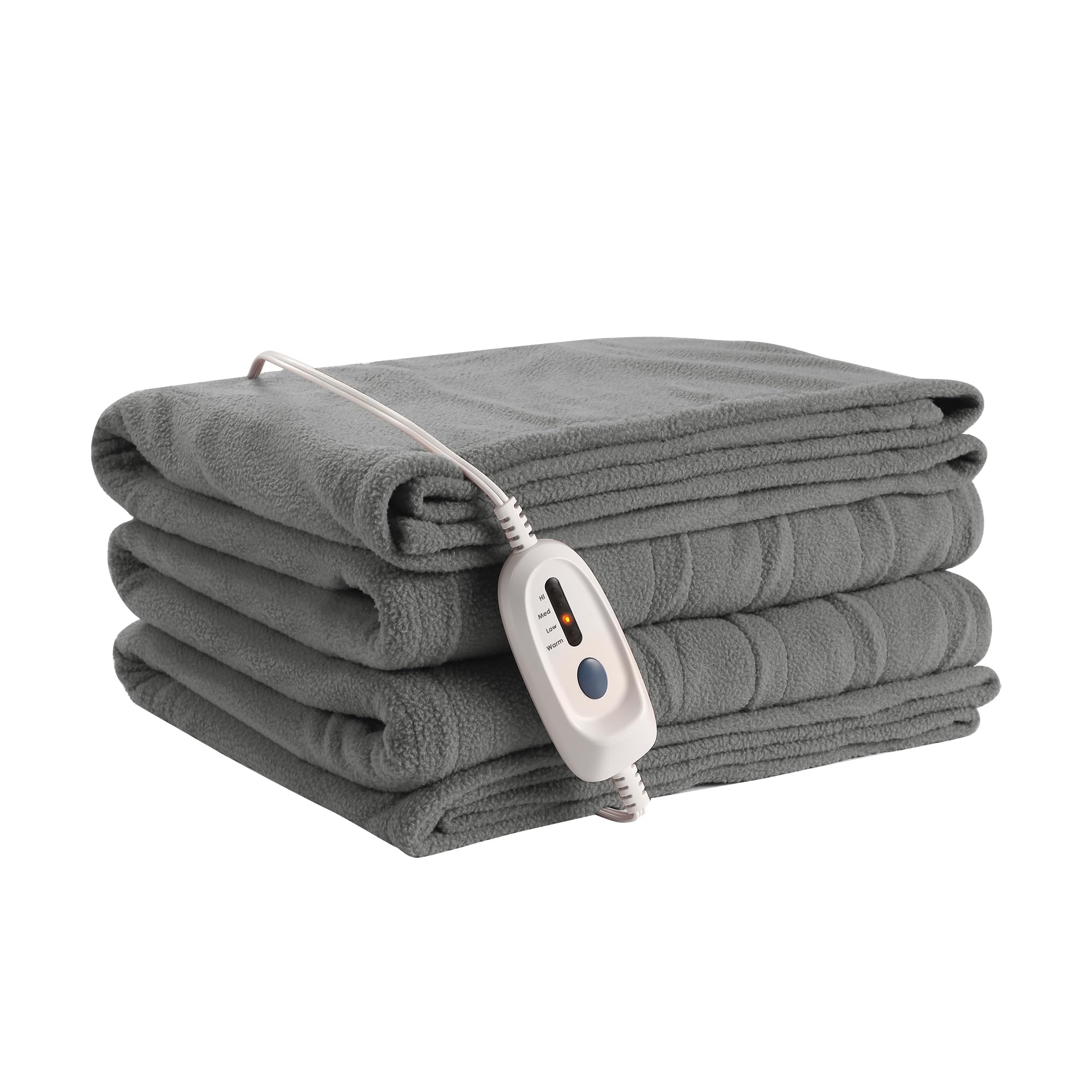 Electric Heated Blanket 72' X 84' Full Size Soft Polar Fleece Heated Blanket, 4 Heating Levels And 10 Hours Auto Off With Mach