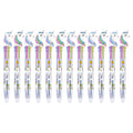 Tbestmax 12 Multicolor Ballpoint Pen Retractable Gel Pen Unicorn Shuttle Pens Liquid Ink Pens Set Pen Supplies Office Gifts 6-Co