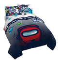 Jay Franco Among Us Space Splatter 5 Piece Queen Size Bed Set - Includes Comforter & Sheet Set - Super Soft Fade Resistant Micro
