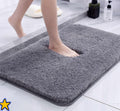 HOWNICE Glorious Super Soft Microfiber Abstract Moroccan Designer Anti Slip Bathmat (Blue, 40 cm x 60 cm) (Bathroom Mat Grey Mat