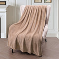 Exclusivo Mezcla Fleece Throw Blanket For Couch, Sofa, 300Gsm Super Soft And Warm Blankets, Camel Throw All Season Use, Cozy, Pl