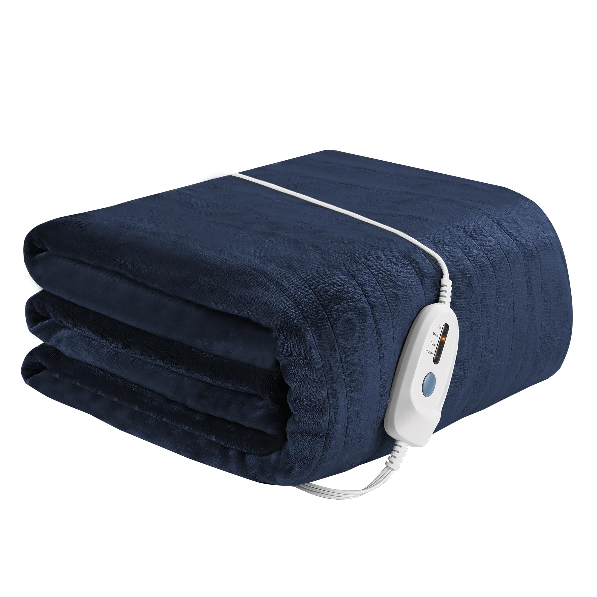 Ondan Electric Blanket Heated 72'X84' Full Size Flannel Heated Blanket With 4 Heating Levels & 10 Hours Auto Off, Machine Wash