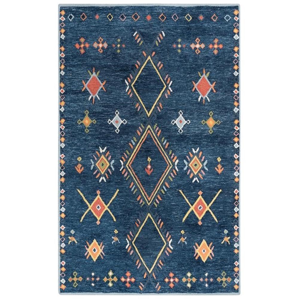 Catawba Blue 5'X7'6&quot; Tufted Wool/Poly Rug