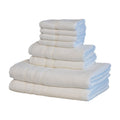 Mosobam Luxury Turkish 8pc Towel Set 30X58 16X30 13X13 White 700 GSM Bamboo Viscose & Aegean Turkish Combed Cotton