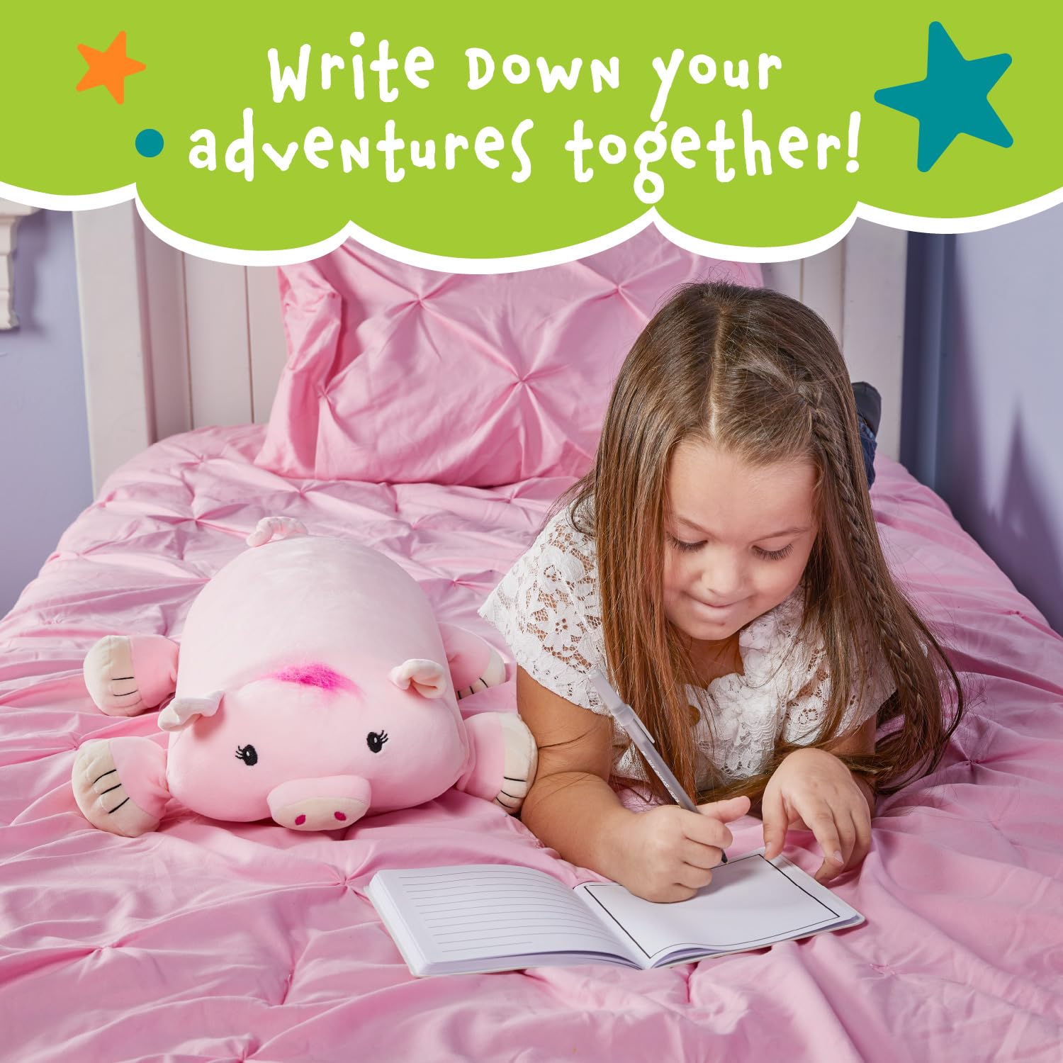 Memory Mates Piggles The Pig Memory Foam Pillow Plush,15    Stuffed Animal