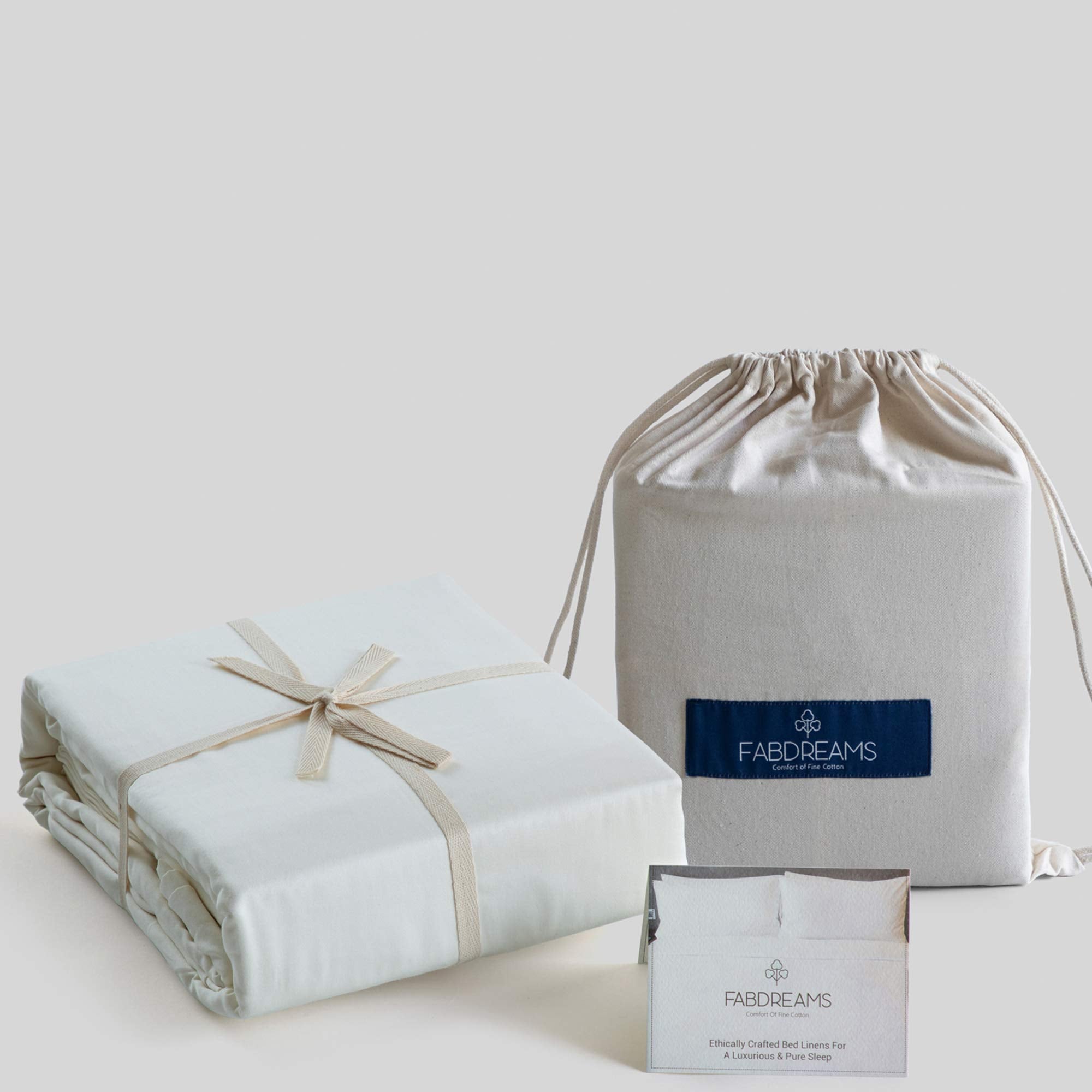 Fabdreams 100% Organic Cotton Percale Weave Twin Size Sheet Set | 300 Thread Count | Gots Certified | Long Staple Cotton | Cool