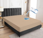 Sufdari Twin Xl Mattress Protector,Waterproof Mattress Protector,Fitted Sheet Style Mattress Cover With 18' Deep Pocket,Washable And Comfortable-Light Tan,Twin Xl