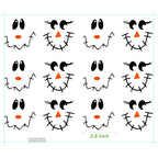 24 Pcs Scarecrow Vinyl Decals Scarecrow Faces Diy Craft Vinyl Art Stickers, Scarecrow Wall Decals Stickers Halloween Fall Thanks