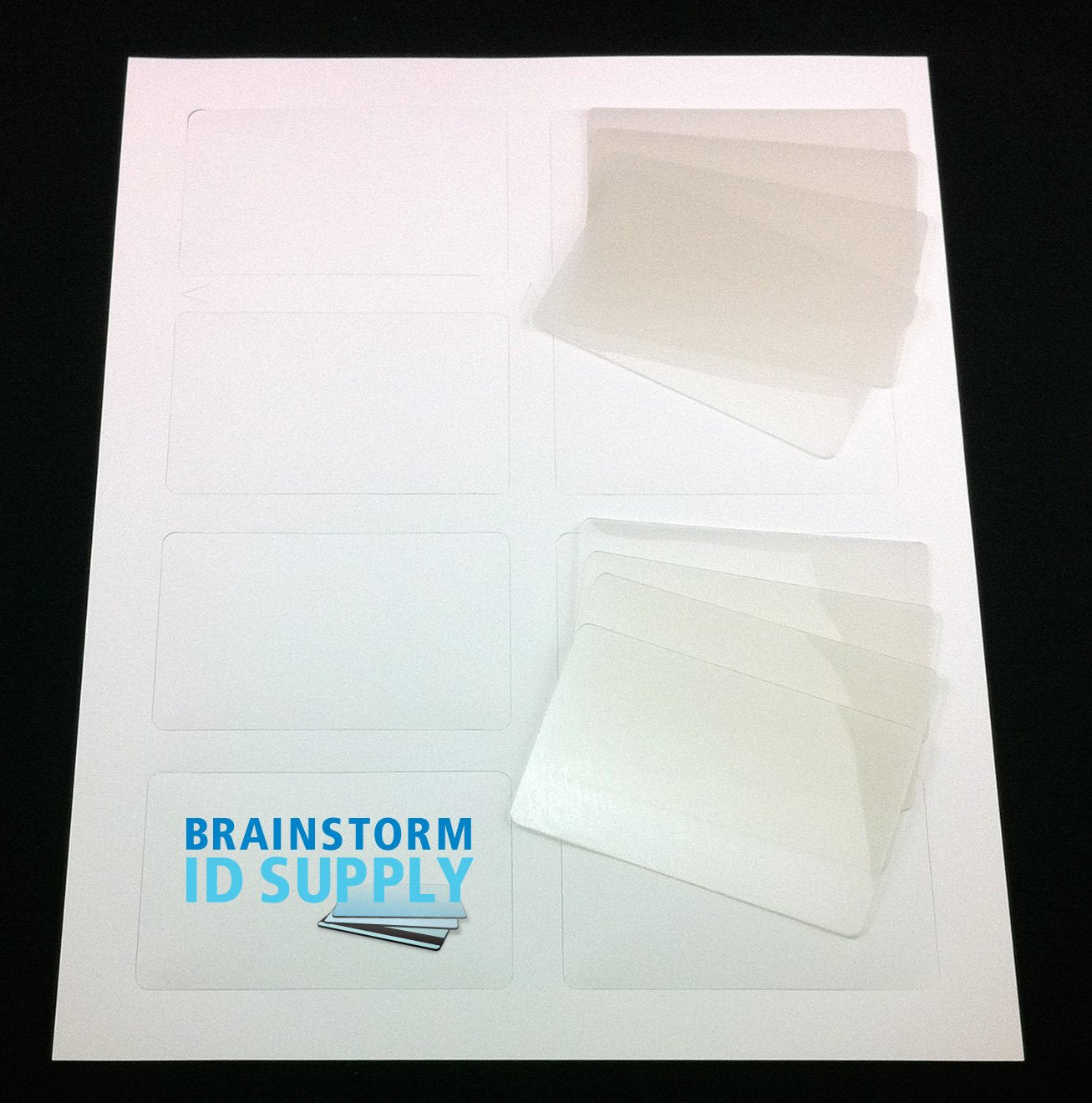 8 Teslin Id Card Kit - Inkjet Teslin & Butterfly Pouches - Makes 8 Credit-Card Size Pvc Like Id Cards