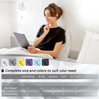 Easehome Brown Full Size Bed Sheet Set - Teen Boys Sheet Sets Deep Pocket To 18 Inches Mattress 4 Piece - Premium Bedding Sheets