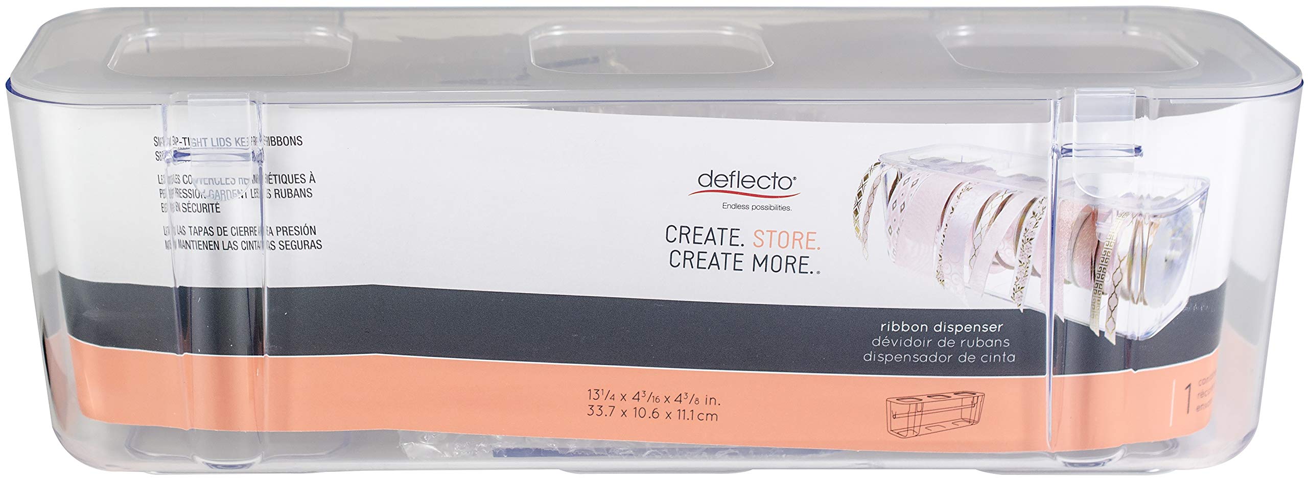 Deflecto Ribbon Dispenser  Clear