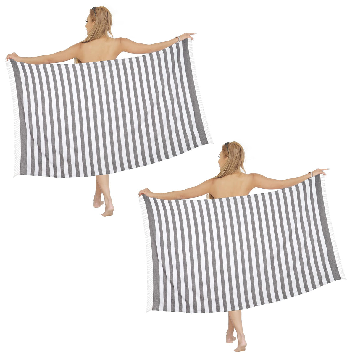 Dlebay Beach Towel 2 Pack,Sand Free Beach Towels Oversized 39 X 72,Turkish Beach Towel Quick Dry Towel,Lightweight Pool Towels F