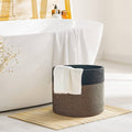 Leazzote Jute Laundry Basket Storage Hamper for Clothes, Towels, Blankets, Nursery Toy Storage Bag, for Livingroom, Bedroom, Lau