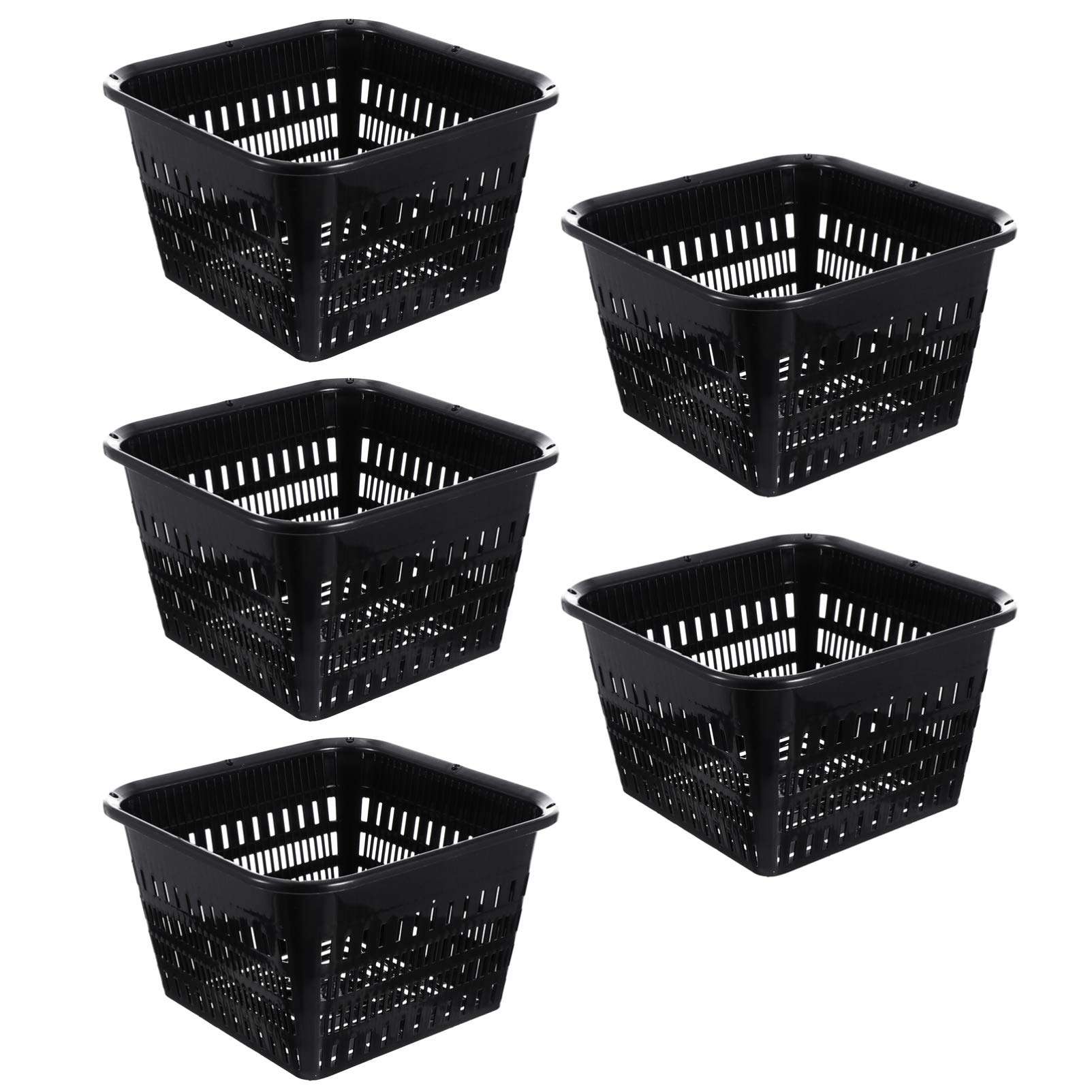 Cabilock Orchid Pots 5Pcs Set Root Control Pot Plant Hydroponic Basin Plastic Office Flower Pot
