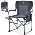 EVER ADVANCED Camping Directors Chair with Side Table, Portable Folding Chair with Compact Size, Heavy Duty Lawn with Pocket fo