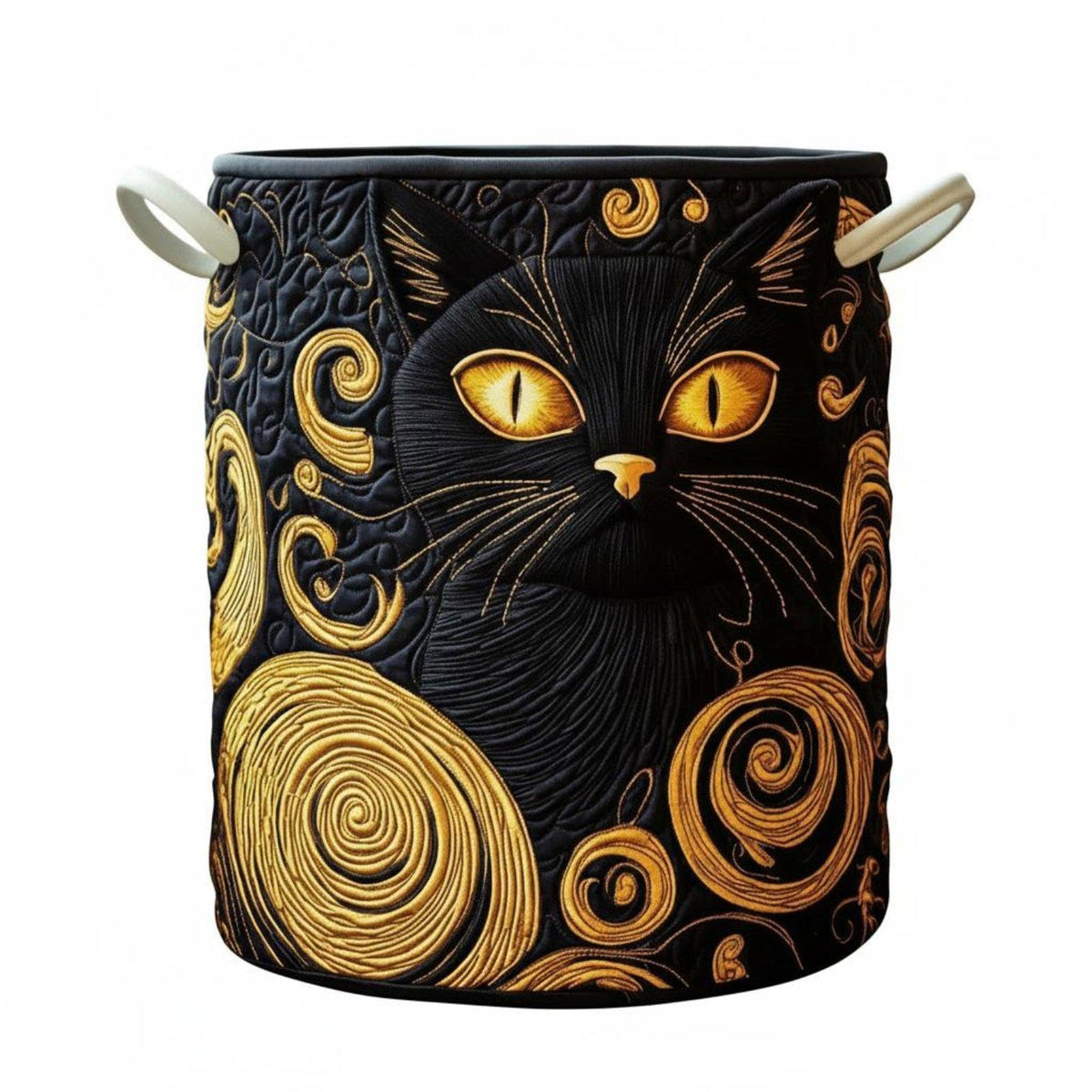 LOOM TREE Cat Laundry Basket Foldable Feline Motif Hamper Storage Bin for Blanket for Bedroom, Nursery Cat Patternc|Home & Gard
