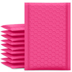 Ucgou Bubble Mailers 4X8 Inch Hot Pink 100 Pack Poly Padded Envelopes Small Business Mailing Packages Opaque Self Seal Boutique