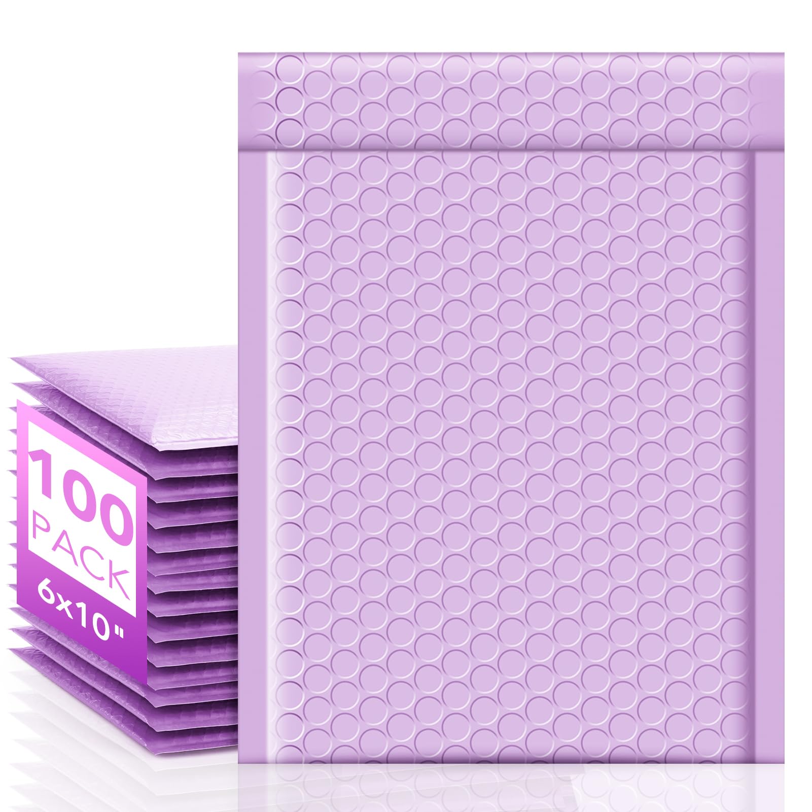 Fuxury Bubble Mailers 6X10' 100 Pack Small Bubble Shipping Envelopes Usable Size 6X9' #0 Cute Bubble Padded Mailer Thick Padde