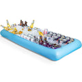 Novelty Place Inflatable Ice Serving Buffet Bar with Drain Plug - Blue Salad Food Tray and Drinks Cooler for Party Picnic & Camp
