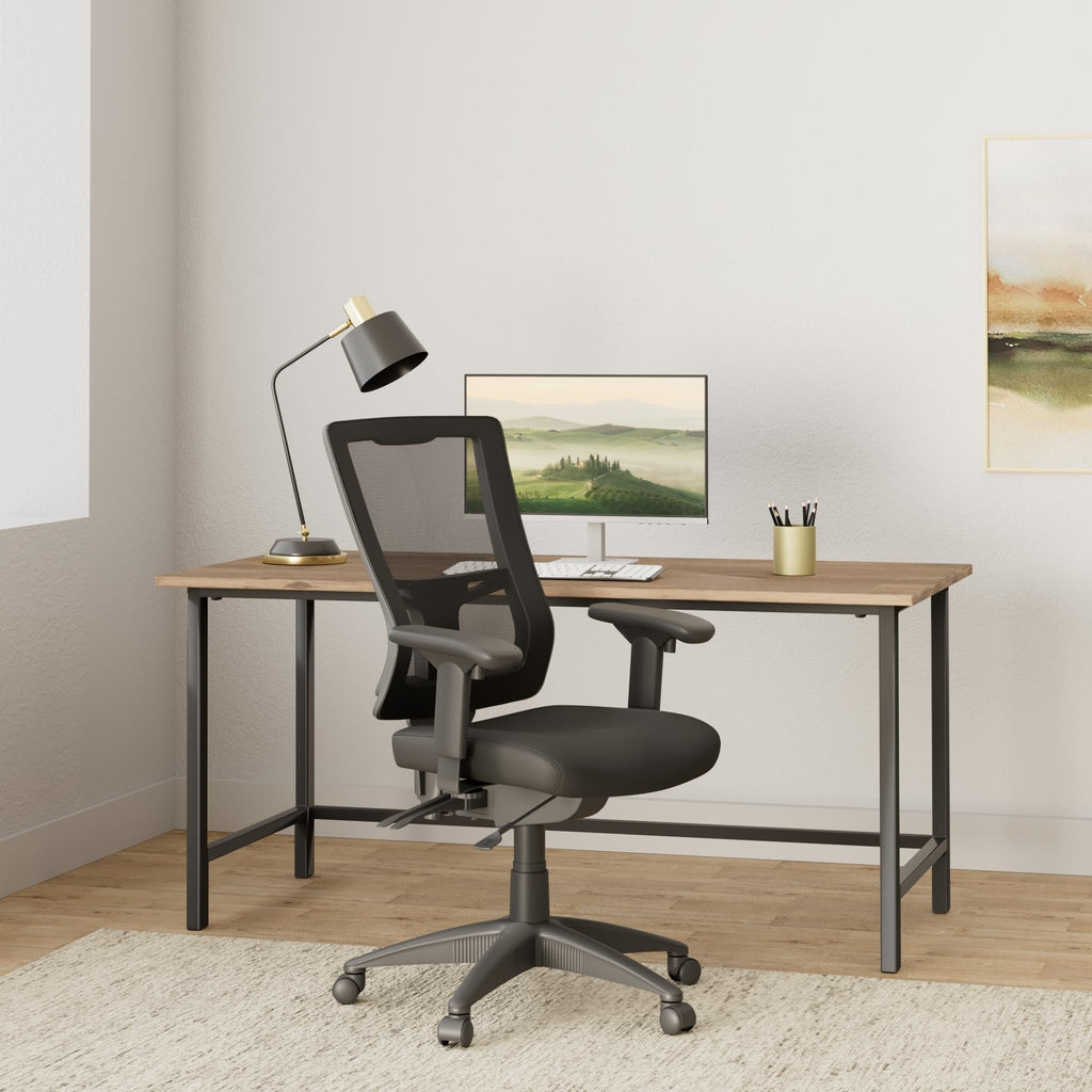 Lorell High-Back Mesh Chair, Black