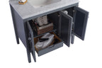 Laviva Mediterraneo - 36 - Grey Cabinet Black Wood Marble Countertop