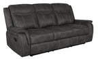 Coaster Lawrence 3-Piece Motion Sofa Set, Charcoal