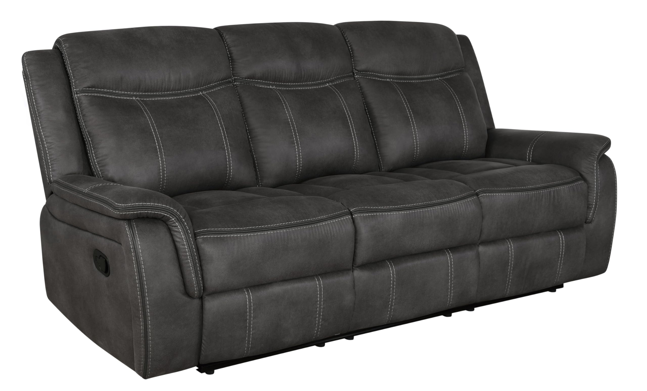 Coaster Lawrence 3-Piece Motion Sofa Set, Charcoal